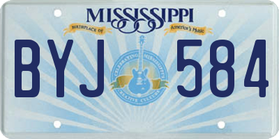 MS license plate BYJ584