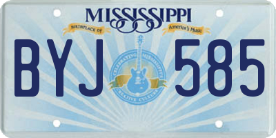 MS license plate BYJ585