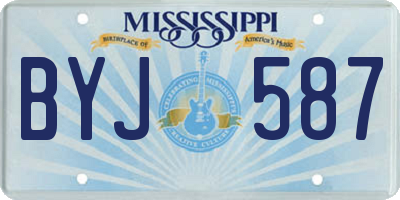 MS license plate BYJ587