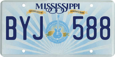 MS license plate BYJ588