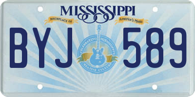 MS license plate BYJ589