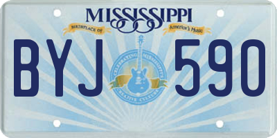 MS license plate BYJ590