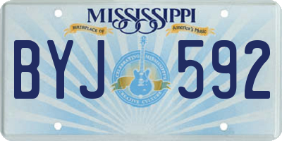 MS license plate BYJ592