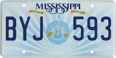 MS license plate BYJ593