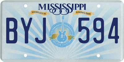 MS license plate BYJ594