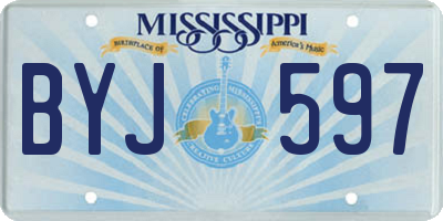 MS license plate BYJ597