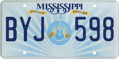 MS license plate BYJ598