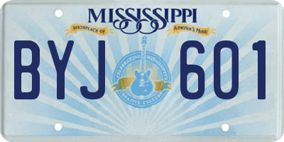 MS license plate BYJ601