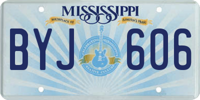 MS license plate BYJ606