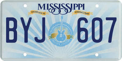 MS license plate BYJ607