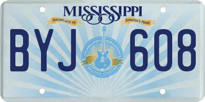 MS license plate BYJ608