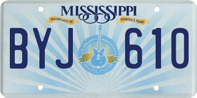 MS license plate BYJ610