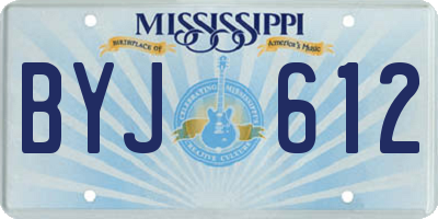 MS license plate BYJ612