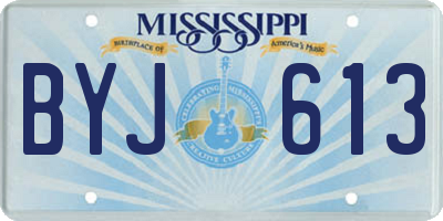 MS license plate BYJ613