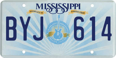 MS license plate BYJ614