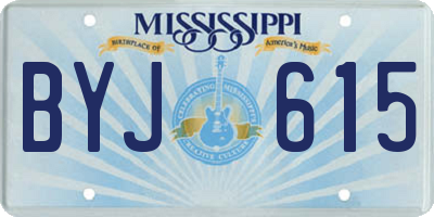 MS license plate BYJ615