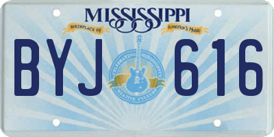 MS license plate BYJ616