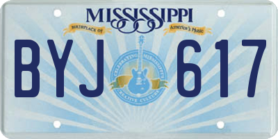 MS license plate BYJ617