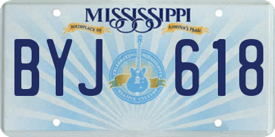 MS license plate BYJ618