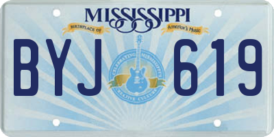 MS license plate BYJ619