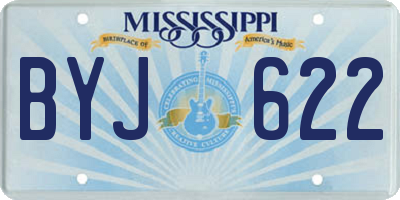 MS license plate BYJ622