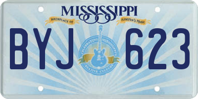 MS license plate BYJ623