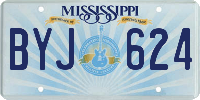 MS license plate BYJ624