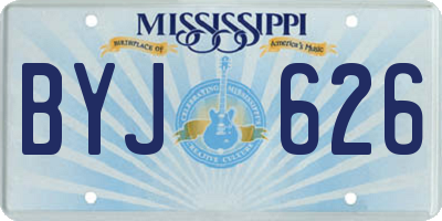 MS license plate BYJ626