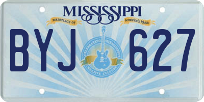 MS license plate BYJ627