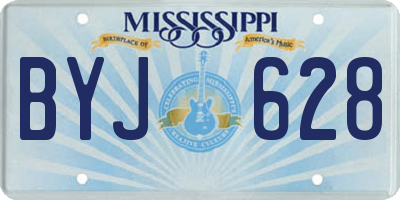 MS license plate BYJ628