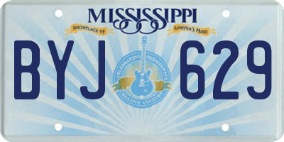 MS license plate BYJ629