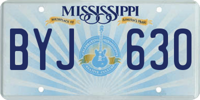 MS license plate BYJ630