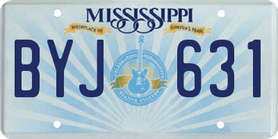 MS license plate BYJ631