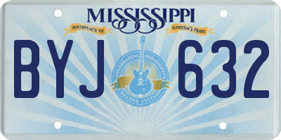 MS license plate BYJ632
