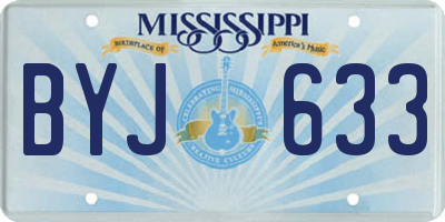 MS license plate BYJ633