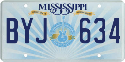 MS license plate BYJ634