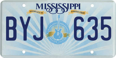 MS license plate BYJ635