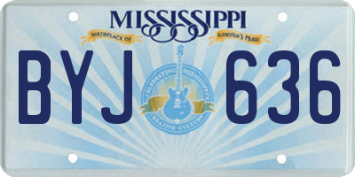 MS license plate BYJ636