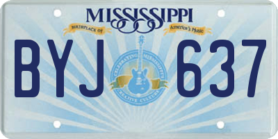 MS license plate BYJ637
