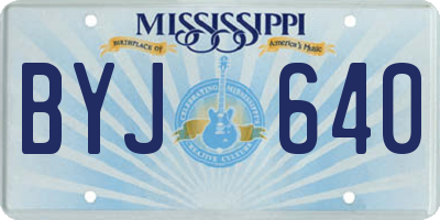 MS license plate BYJ640