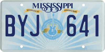MS license plate BYJ641