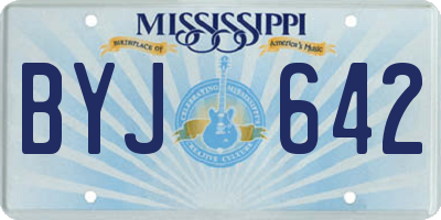 MS license plate BYJ642