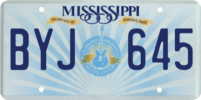 MS license plate BYJ645
