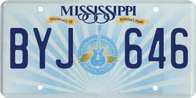 MS license plate BYJ646
