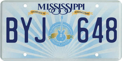 MS license plate BYJ648