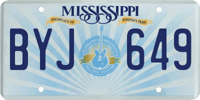 MS license plate BYJ649