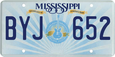 MS license plate BYJ652