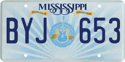 MS license plate BYJ653
