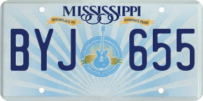 MS license plate BYJ655
