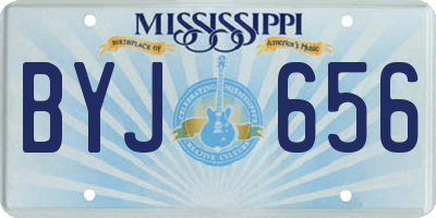 MS license plate BYJ656